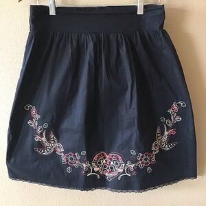 Rock Steady Day of Dead Halloween Sugar Skull Retro Skater Skirt (XL)